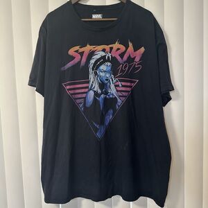 Marvel Storm 1975 Graphic Tee Black Retro Neon X-Men Shirt Mens 2XL
